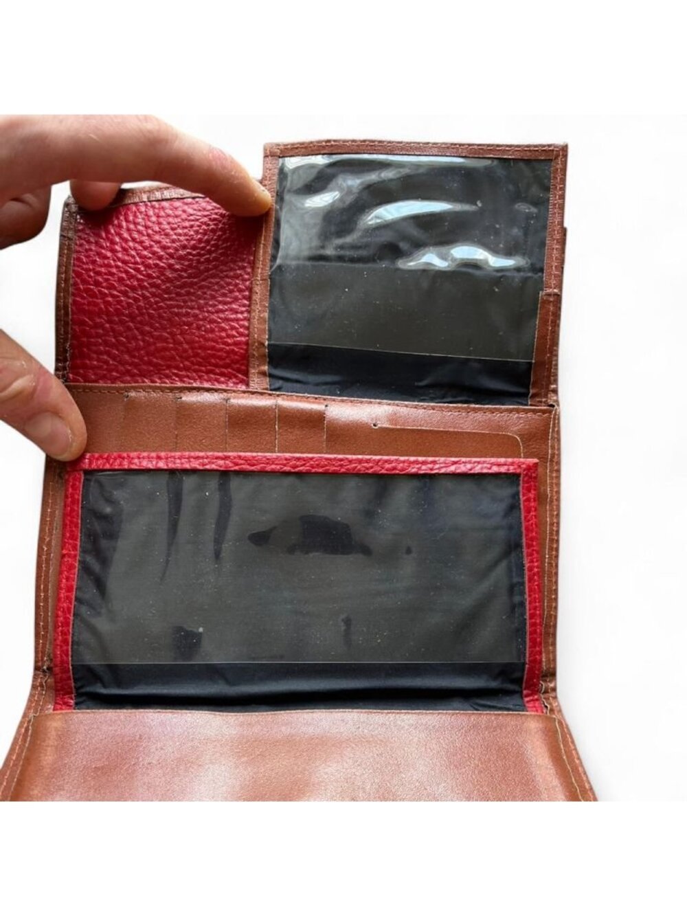 Dooney & Bourke Red Bifold Leather Wallet Preppy Vintage Americana Luxury Cute - Picture 7 of 7